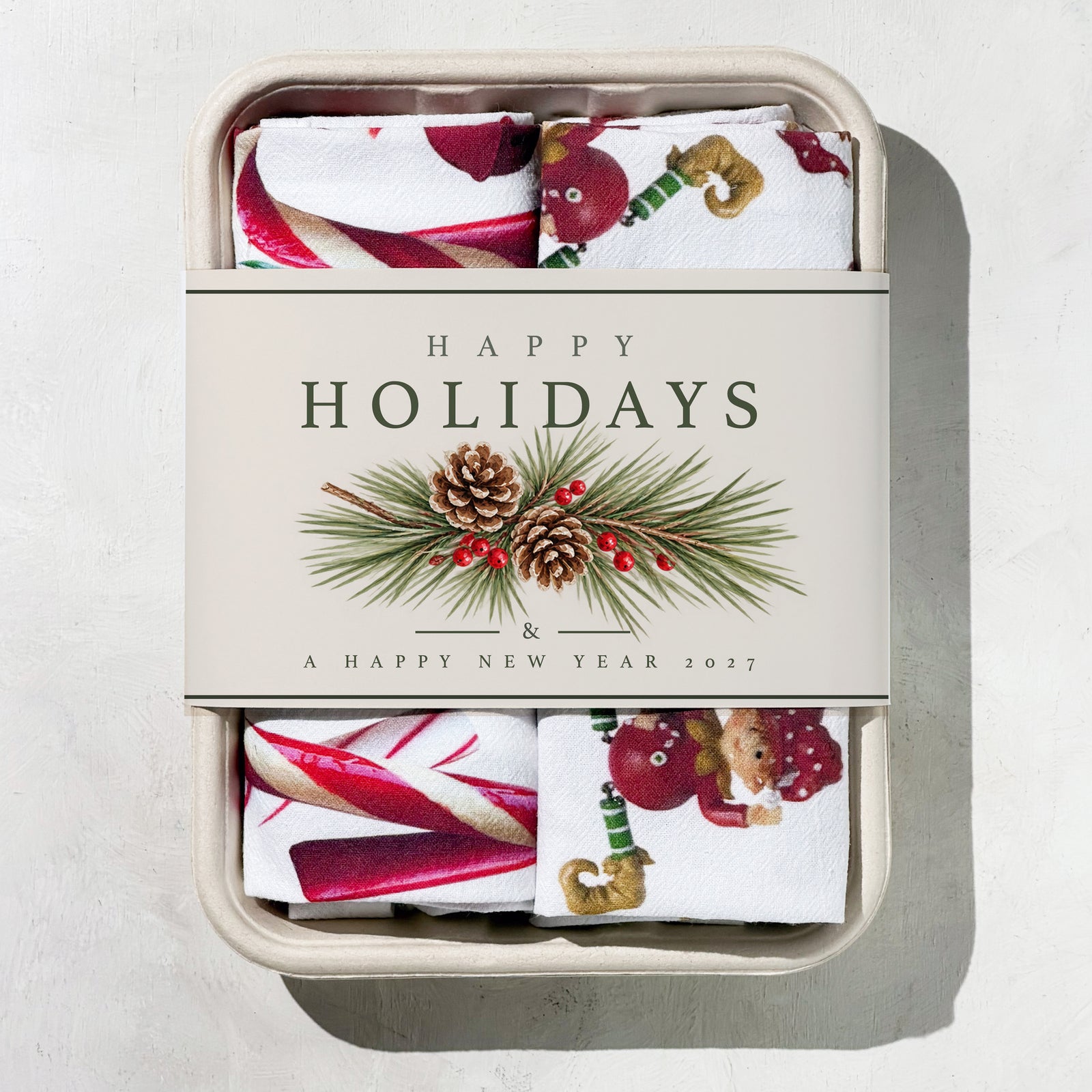 Candy Cane and Elves Gift Set