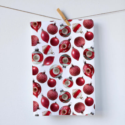 Ornaments Red Kitchen Towel