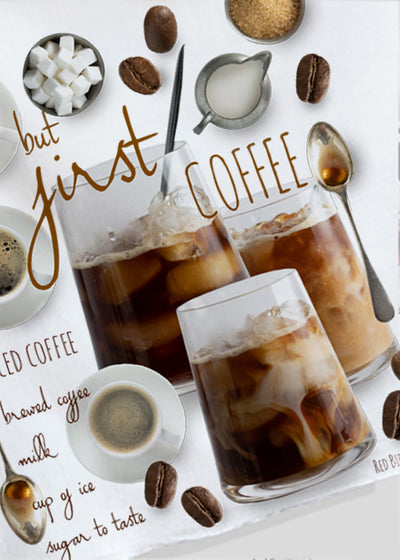 Coffee inspired  kitchen towel. Recipe kitchen towel (5331567870101)
