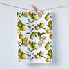 Lemon Kitchen Towel. Bright yellow sliced and unsliced lemon photographs. Pauline Stevens Photography. Hostess gift. 19" x 28" (7547190345951)
