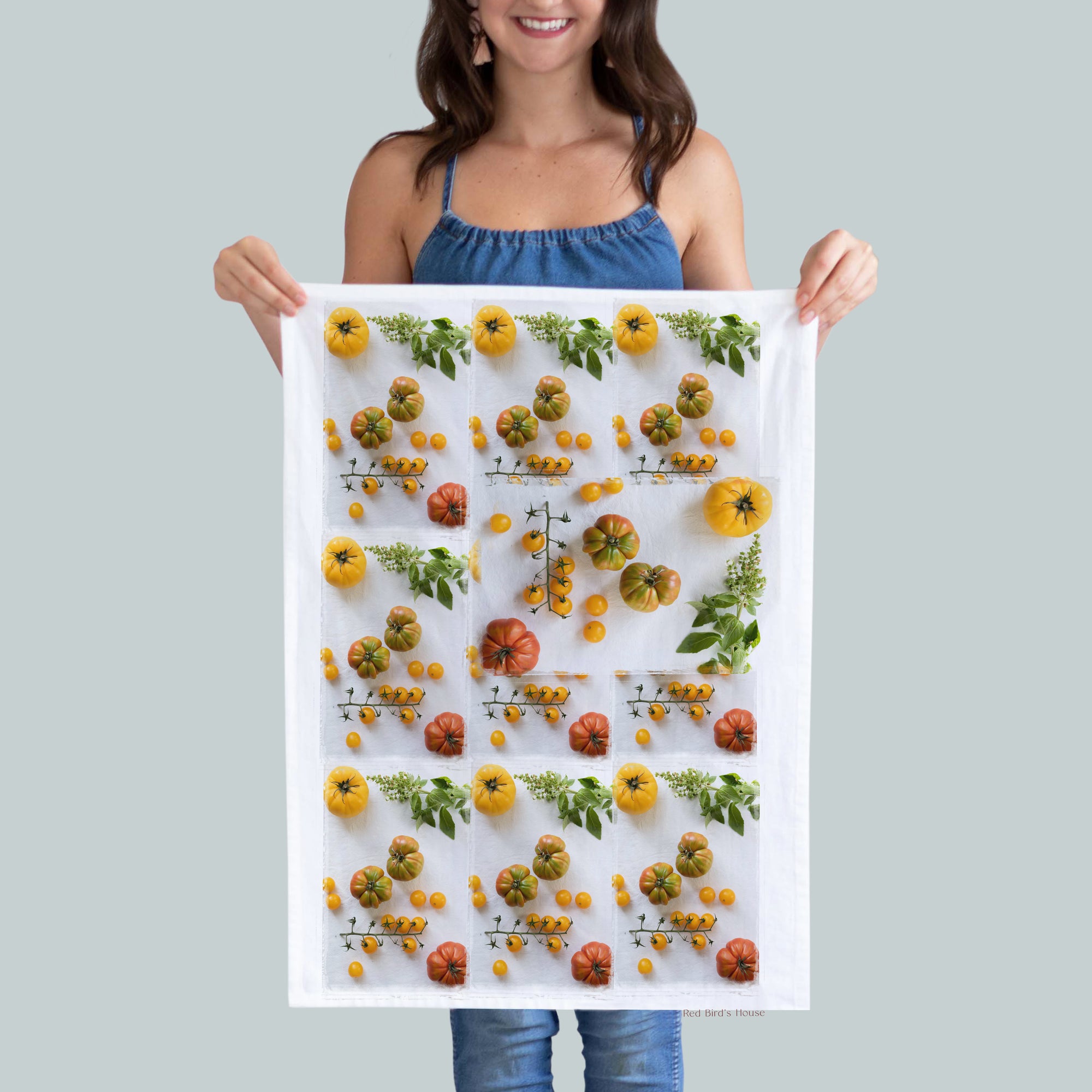 Tomatoes Collage FF Kitchen Towel