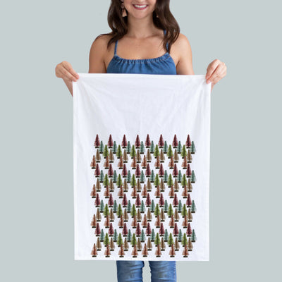 Small Christmas tree decorations Kitchen Towel. hostess Gift. Photography by Pauline Stevens. 19"x 28" (7086058668231)