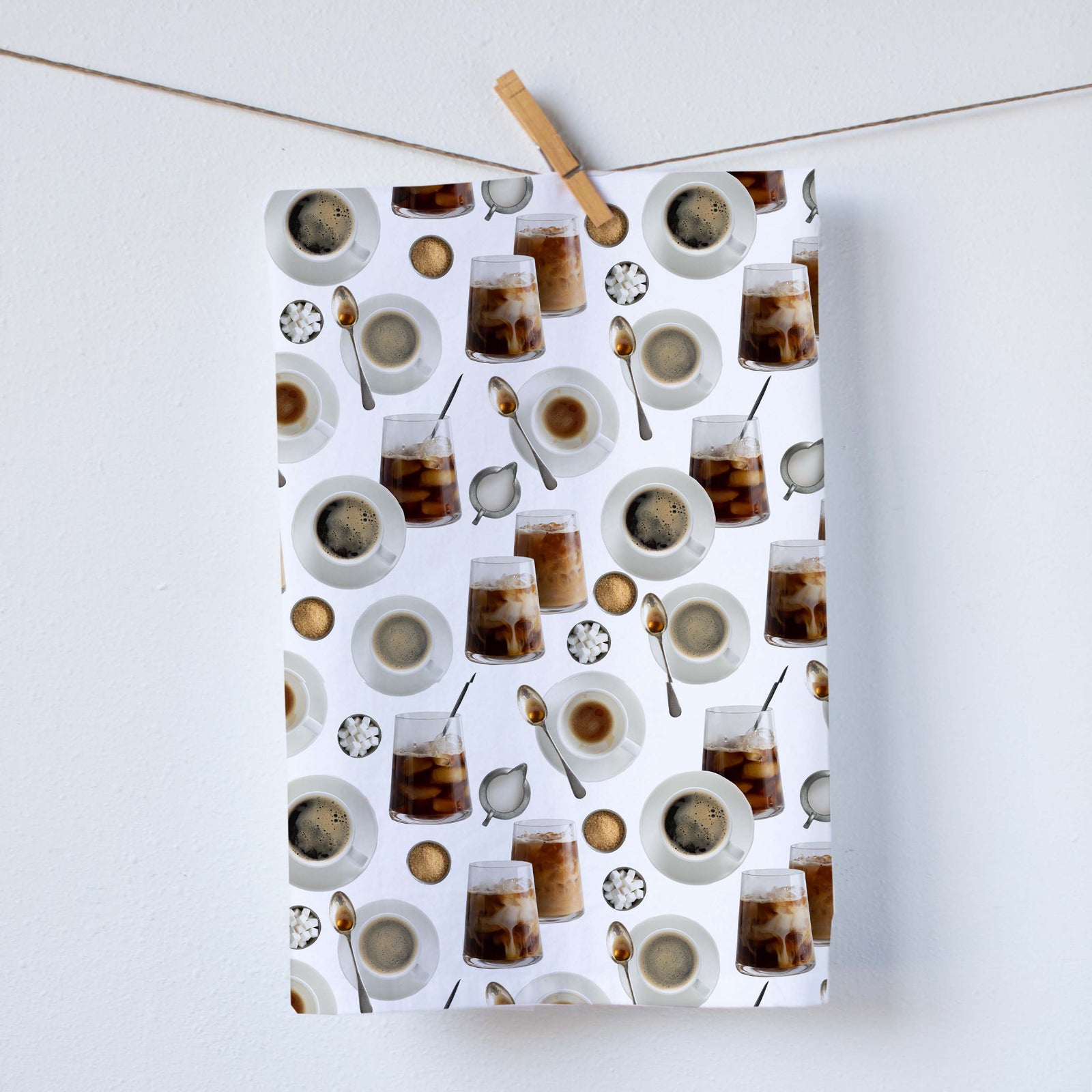 Coffee First Collage  Kitchen Towel