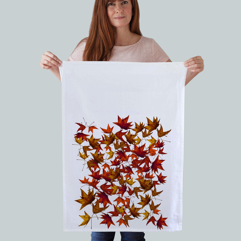 Fall Maple Leaves Kitchen Towel