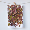 Fall flowers kitchen towel. Small beautiful orange and red maple leaf flowers lined up orderly . Photography by Pauline Stevens. Hostess Gift. 19"x 28"  (5975970021525)
