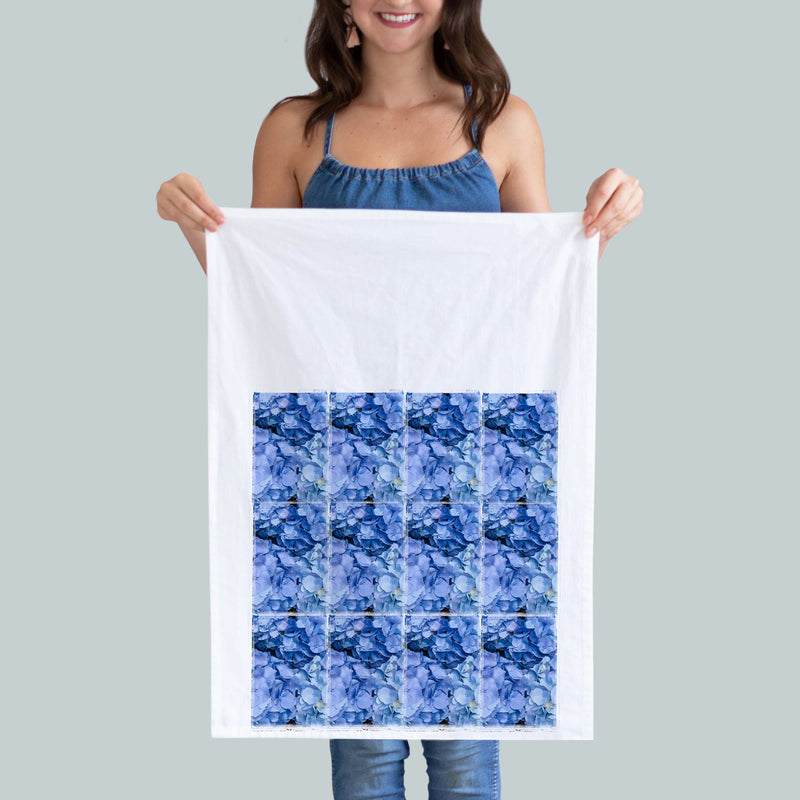 Hydrangean Collage Kitchen Towel