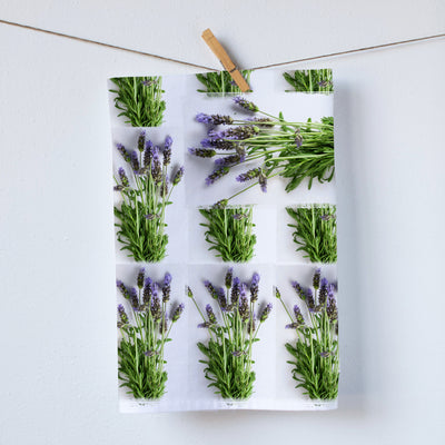 Enhance the aesthetic of your kitchen with Lavender Kitchen towels from Red BIrd's House. Featuring a striking photo-print of organic lavender, these towels capture the beauty and vibrancy of the serene lavender fields.  Our dish towels are a perfect combination of style and practicality. Size: 19"x 28" Print size 19"x28" 100%  Cotton Gift Ready Packed Machine wash  Exclusively at Red BIrd's House Copyright owned by Pauline Stevens.