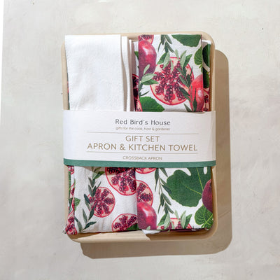 Pomagrantes / Set of Apron and Kitchen Towel