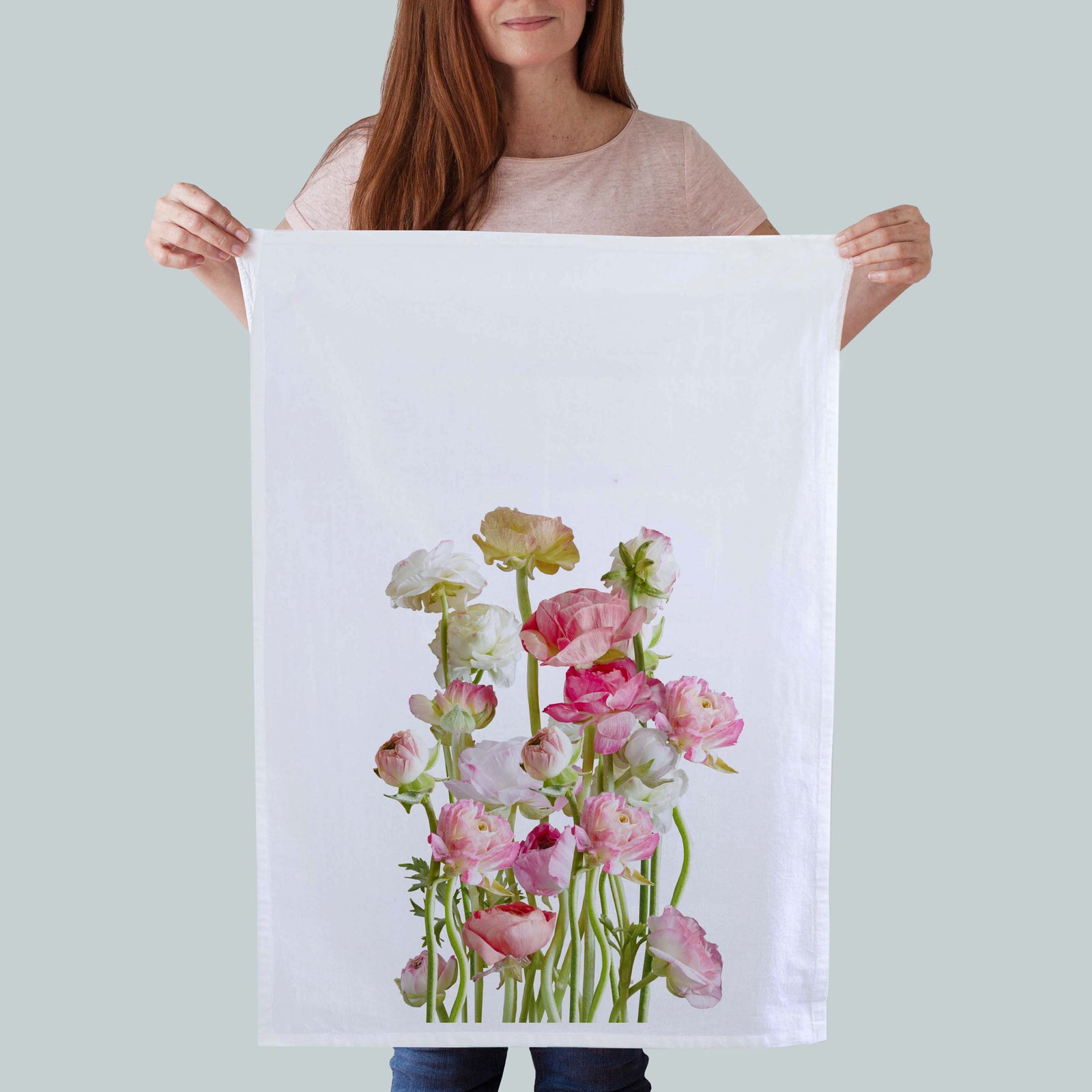 Rannuculus-Pastel Kitchen Towel