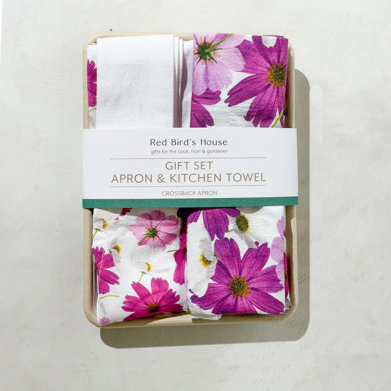 Cosmos / Set of Apron and Kitchen Towel
