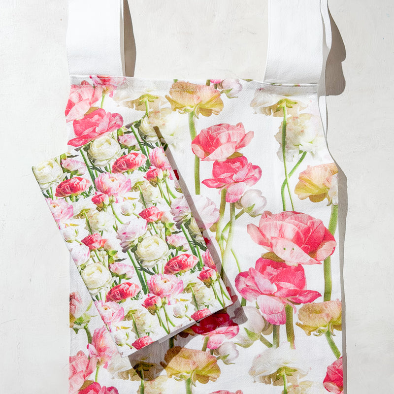 Rannuculus / Set of Apron and Kitchen Towel