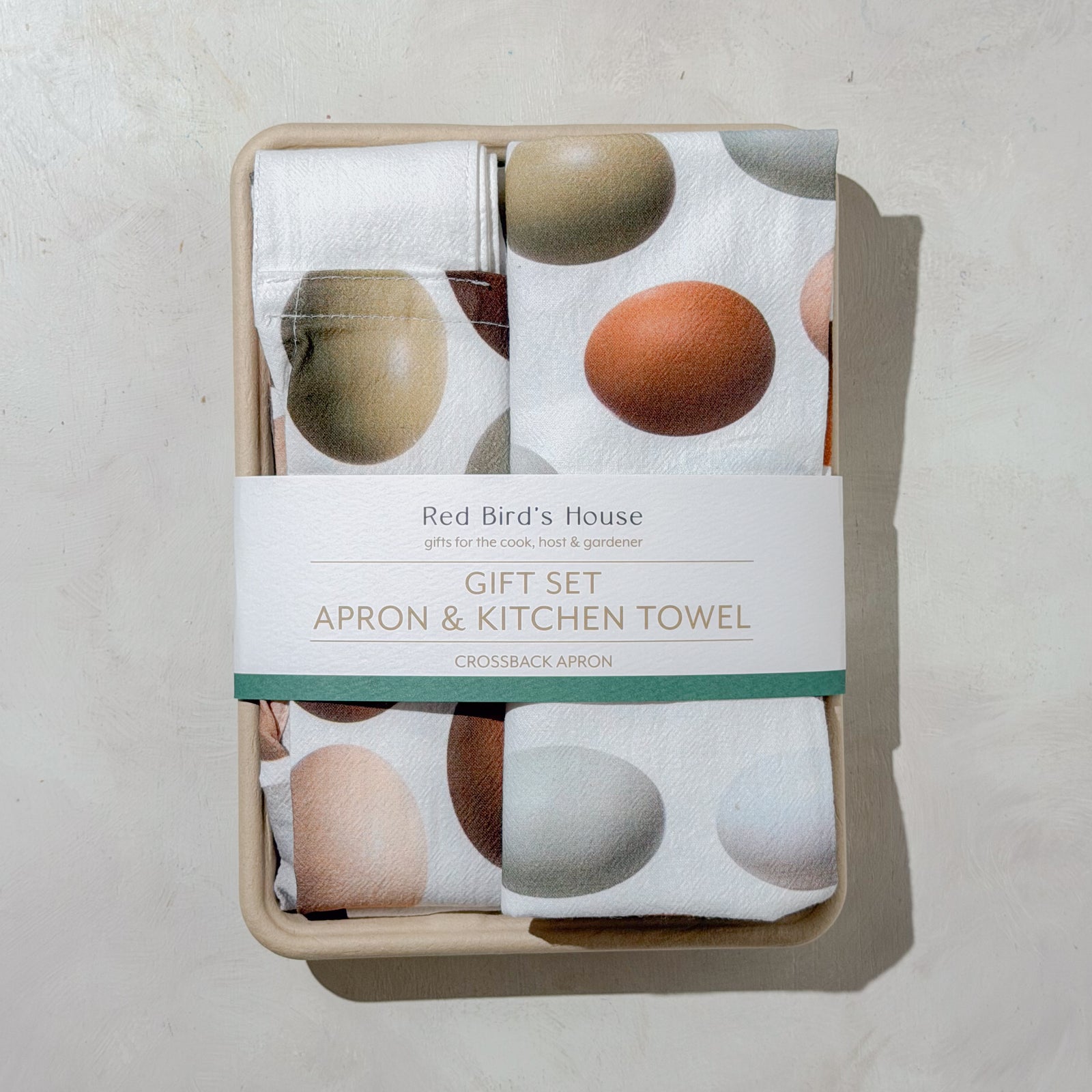 Eggs / Set of Apron and Kitchen Towel