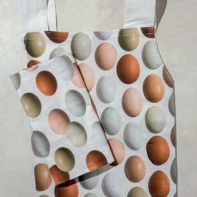 Eggs / Set of Apron and Kitchen Towel