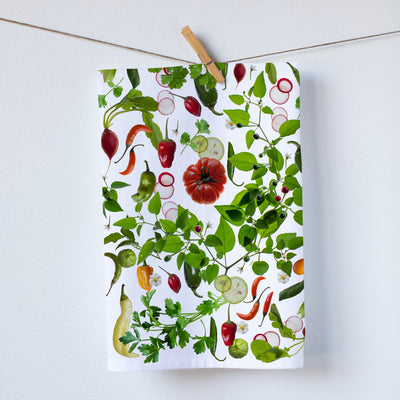 Tomato and Peppers FF Kitchen Towel