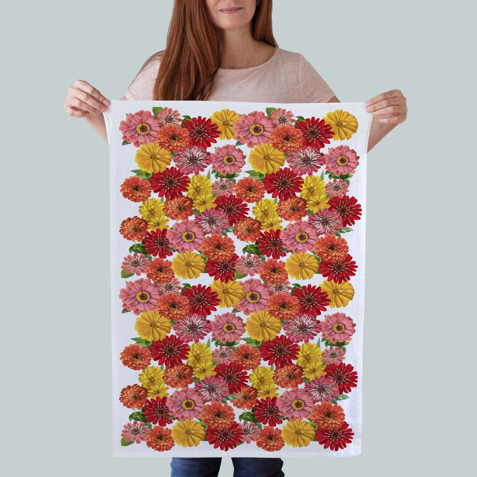 Zinnias Kitchen Towel