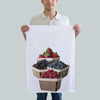 Spring Berries. Photographic kitchen towel with strawberry and blueberry collage. Great for an easter or spring surprise. Food photography by Pauline Stevens. Hostess Gift. 19 x 28  (10480936461)