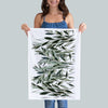Olive branches kitchen towel. Olive branches resembling peace great present for coming together of old and new friends. Photography by Pauline Stevens. Hostess Gift, 19" x 28" (424008373)