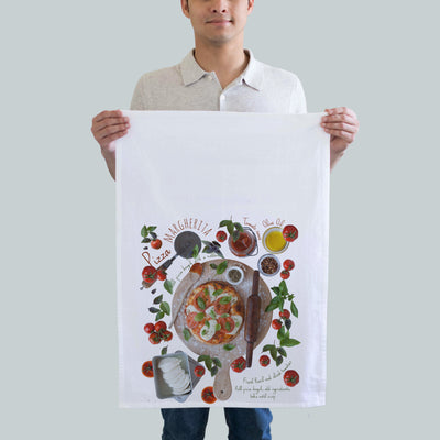 Pizza recipe kitchen towel.  food and photography inspired dish towels. PRINTED PHOTOGRAPHY SIZE 19"X28 PRINT SIZE 16"X18" (452797057)