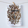 Hundreds of different corks varying in size and shape, along with a wine opener. 100% cotton linen kitchen towel. Photography by Pauline Stevens. hostess gift. 19"x 28"  (3732639711284)