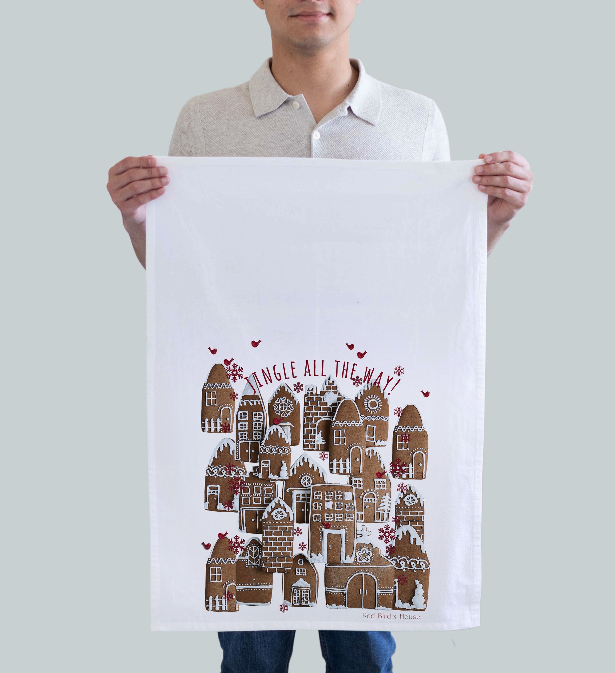 Jingle All the Way Tea Towel